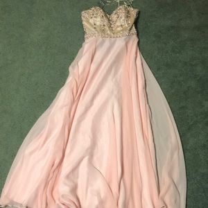 Light pink prom dress